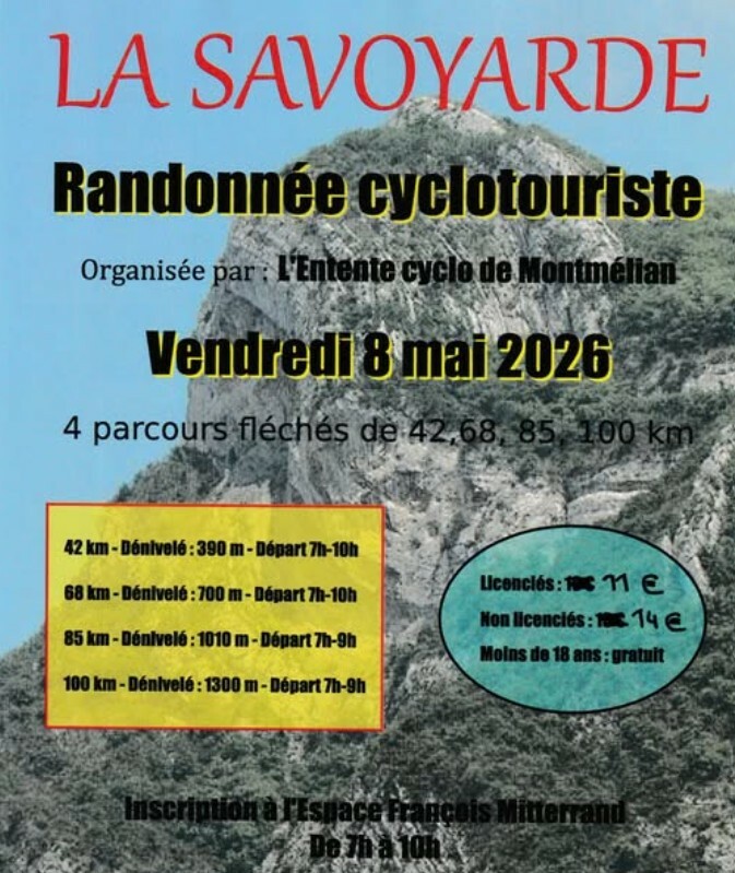 La Savoyarde, cyclos Montmélian