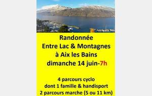 Randonnée Entre lac et montagne, Cyclos Aixois